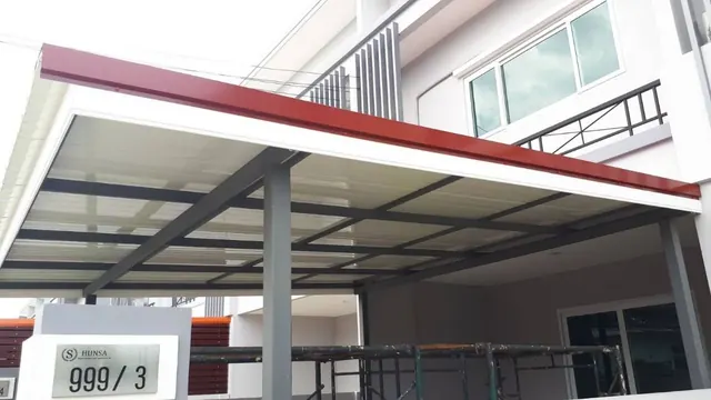 ต่อเติมหลังคาหน้าบ้านและครัว รูปที่ 1